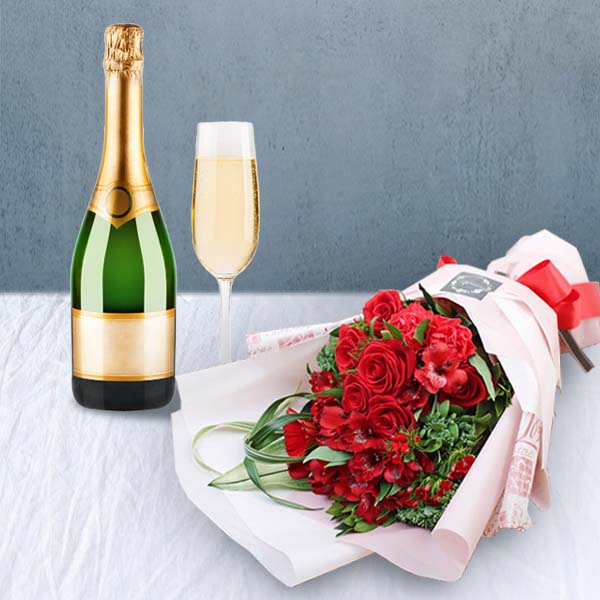 Flower Bouquet & Champagne (Delivery) brand thumbnail image