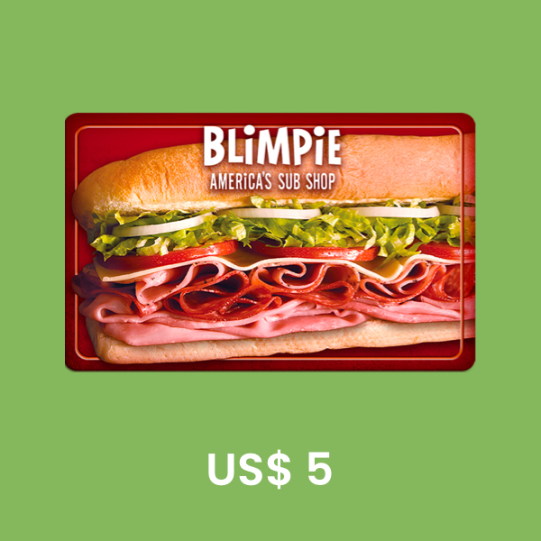 Blimpie US$ 5 Gift Card product image