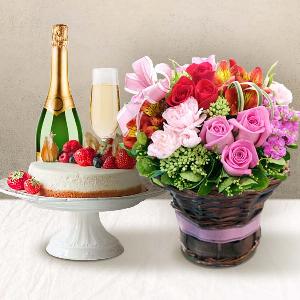 Rainbow Pink+Cake+Champagne product image