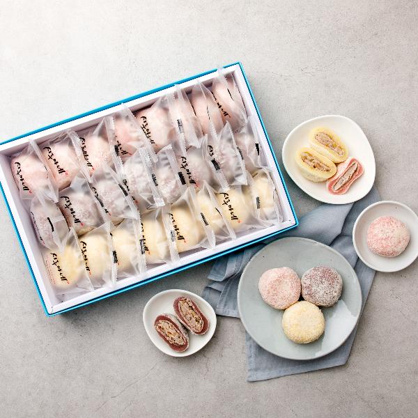 3 Colors of Sticky Rice Cake 60g 24pcs + Gift Wrap product image