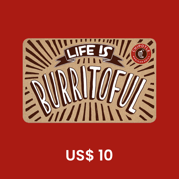 Chipotle US$ 10 Gift Card product image