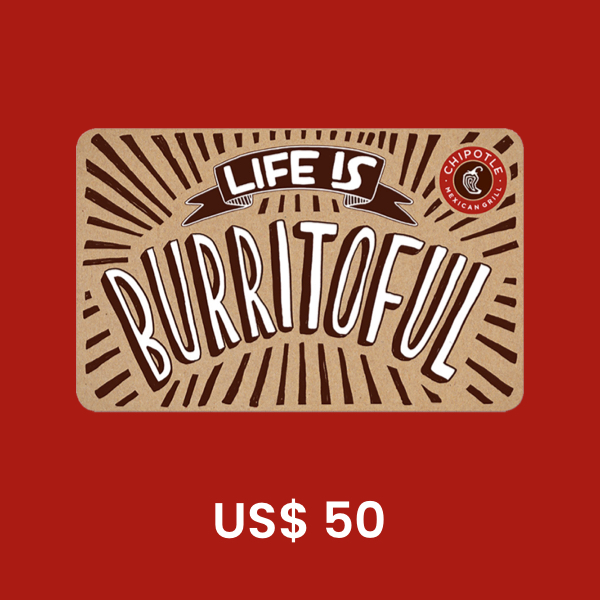 Chipotle US$ 50 Gift Card product image