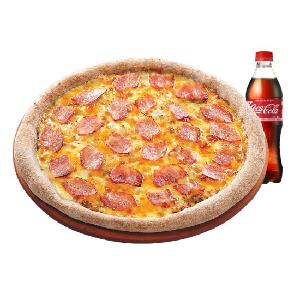 Bacon Cheddar Cheese Pizza(R) + Coke 500mL product image