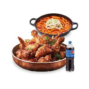 Spicy Soy Sauce Chicken + Tteokbokki + Coke 1.25L product image