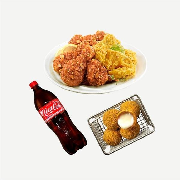 Half Fried / Half Sauced + Buring Cheese Balls + Coke 1.25L product image