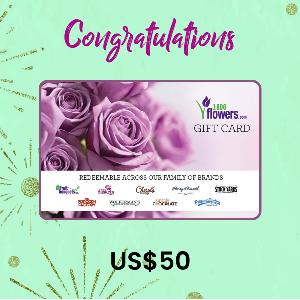 1-800-FLOWERS.COM® US$50 Gift Card (Congratulations) product image