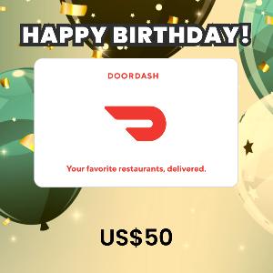 DoorDash US$50 Gift Card (HBD) product image