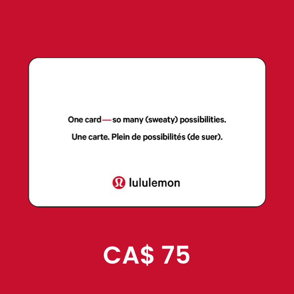 Lululemon Canada CA$ 75 Gift Card product image