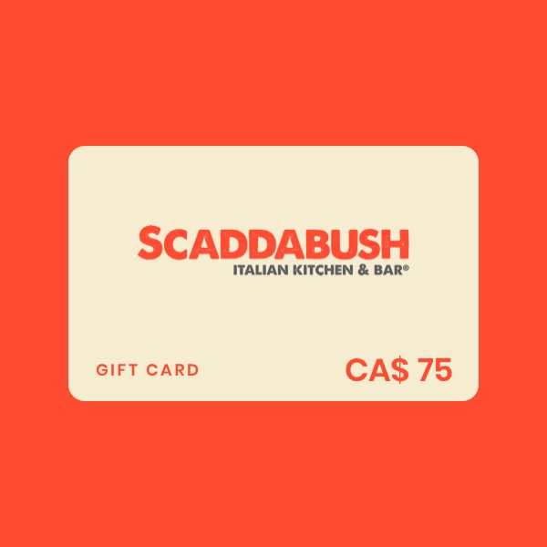 Scaddabush Italian Kitchen & Bar CA$ 75 Gift Card product image