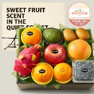 "Ribbon Message" Fruit Stroll 8-Piece Premium Mixed Fruit Gift Set, Total 2.6kg or More (7 Varieties/10 Pieces) product image