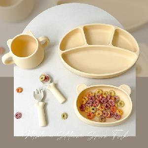 All-In-One Silicon Baby Dish Set (Butter) product image