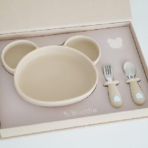 Buddle Silicon Baby Dish Set (Beige) product image