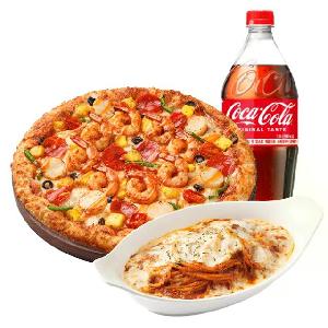 Seafood King No Edge (L) + Rich Cheese Pasta + Coke 1.25L product image