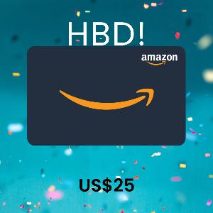 Amazon.com US$25 Gift Card (HBD) product image