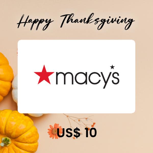 Macy's US$ 10 Gift Card Thanksgiving Edition product image