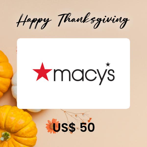 Macy's US$ 50 Gift Card Thanksgiving Edition product image