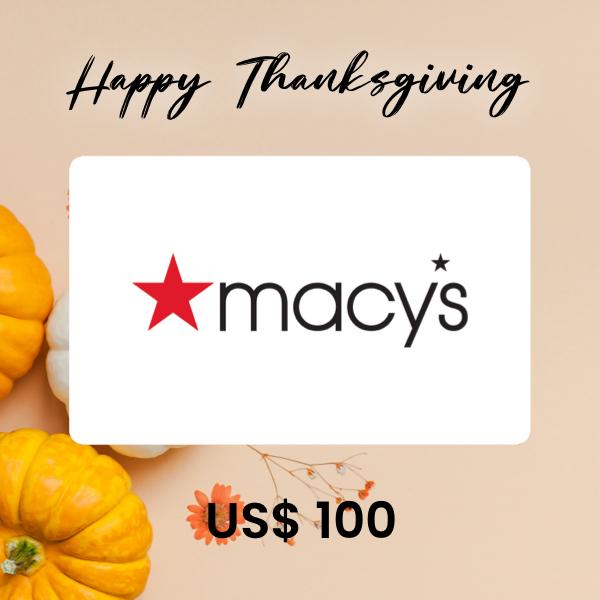 Macy's US$ 100 Gift Card Thanksgiving Edition product image
