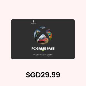 Game Pass PC - 3 Month Membership SGD29.99 Gift Card product image