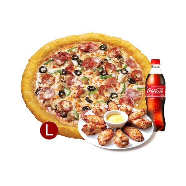 Super Papa's Cheese Crust (L) + Papa's Wing + Coke 500ml product image