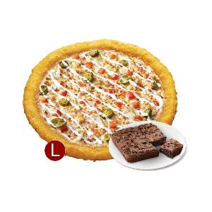 Spicy Chicken Ranch Cheese Crust (L) + Double Chocolate Chip Brownie product image