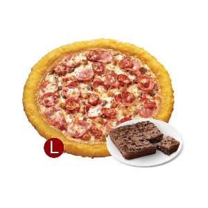 All Meat Cheese Crust (L) + Double Chocolate Chip Brownie product image