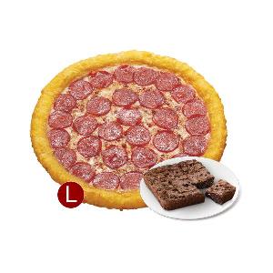 Pepperoni Cheese Crust (L) + Double Chocolate Chip Brownie product image
