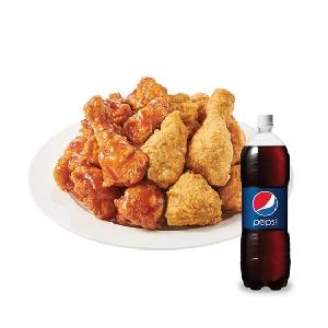 Half Fried Chicken + Half Spicy Seasoned Chicken + Coke 1.25L product image