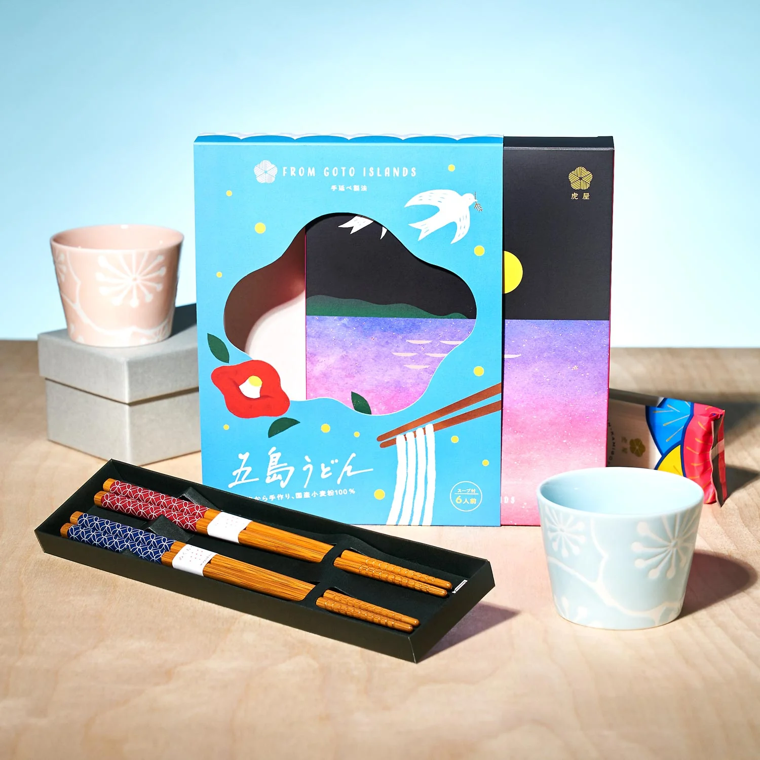 Goto Udon Noodle Gift, Udon Cup and Chopsticks Set product image