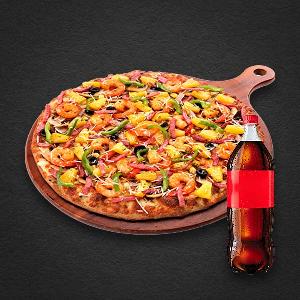Monster Hawaiian Shrimp Pizza + Coke 1.25L product image