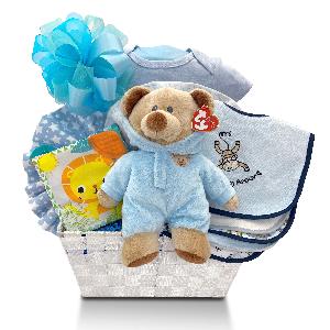 Welcome to the World Baby Boy Gift Basket product image